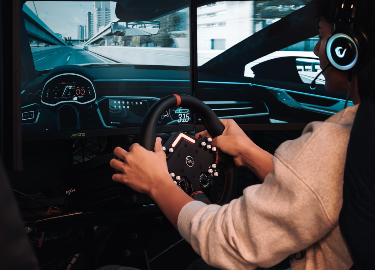 Sim Racing Rennsimulator im Einsatz
